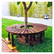 BXKCFYBSQ Wooden Tree Bench Wrap Around,Outdoor Garden Bench,Courtyard Chair for Backless Patio Dining,for Park Landscape Decor,Capacity 400KG