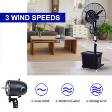 GFJYKDL Industrial Misting Fan - Commercial Pedestal Fan with 3 Cooling Speeds & 120° Oscillation for Warehouse, Workshop, Factory & Basement Cooling Solutions,750