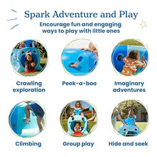 ECR4Kids Willow Climb-N-Crawl Whale Junior Play Structure Blue