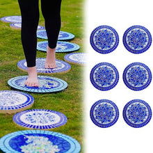 Elitix Stepping Garden Stone Mosaic Patterns Tiles for Walkway, Outdoor Stepping Gardening Stone, 30/34 / 39cm Stone Ornaments Memorial for Garden(Color:Large,Size:6 pcs)