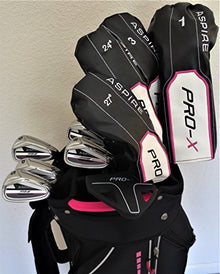 Ladies Lavender Complete Golf Club Set Pink Black Right Hand