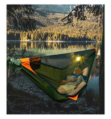 Hammock. 5Pcs Outdoor Camping Hammock, Ridge Rope Increased Anti Rollover, Quick Opening Mosquito Proof Hammock .Hammocks for Outside