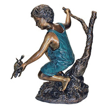 Design Toscano Catch and Release Boy with Frog Garden Statue Two Tone Bronze & Verdigris