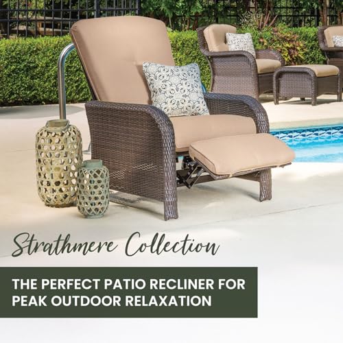 Hanover Strathmere Outdoor Recliner Tan