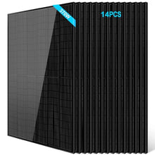 SUNGOLDPOWER 14pcs 370W Solar Panels Monocrystalline, Grade A Solar Cell, Waterproof IP68, High Efficiency Solar Panel On/Off Grid Supplies for Charging Station, Household, Marine, RV, Tiny House