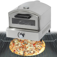 Beachtiful Gas Outdoor Pizza Oven and Grill, Includes Stone, Grill Rack, and Built-in Thermometer, Stainless Steel, for Party Outdoor Cooking Commercial/Home