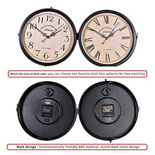 Vintage Outdoor Double Sided Wall Clock Classic Paddington Station Clock Weatherproof Casing Metal Bracket for Outdoor Garden Home (D) (C)