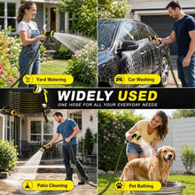 Dkenicor 200FT Expandable Garden Hose, 5/8 Inch Heavy Duty Leak-Proof Water Hose with 600PSI Pressure, for Gardening, RV, and Pet Wash, Yellow Green-6PC
