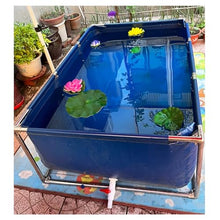 Zfmnoyev Foldable PVC Canvas Water Storage Tank, Portable Swimming Pools for Kids & Adult with Bracket, Large Outdoors Tarpaulin, for Koi Culture Agricultural Irrigation(1x1x0.8m)