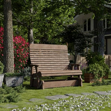 Wildridge Signature Double Glider Outdoor Weather Resistant Poly Bench Tudor Brown