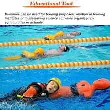 AEDNX Pool/Beach & River Simulation Rescue Dummy, Water Rescue Training Dummy, Fire Training Drill Model with 3 Water Injection Holes Rapid Drainage(Yellow)