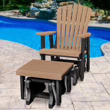 American Furniture Classics Chair and Gliding Glider Ottoman Combo Cedar and Black