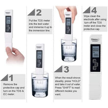 GGGUOJINN Digital Water Quality Tester TDS EC Meter Range 0-9990 Multifunctional Water Purity Temperature Meter Temp PPM Tester