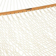 Original Pawleys Island Deluxe Oatmeal DuraCord Rope Hammock – 13 ft. x 65 in, 2-Person, 450 lb Capacity, Oak Spreader Bar, Zinc-Plated Hardware, Handcrafted in the USA
