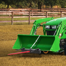 39 Inch Hay Spear for Tractor Bucket, Heavy Duty Bale Spear Attachment with 2 Stabilizer Spears & 59 Inch Chain, Tractor Bucket Hay Bale Spear Attachment, 4000 Lbs Capacity
