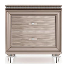 HOMES: Inside + Out Bence Modern Wood Kid Nightstand Rose Gold Pink