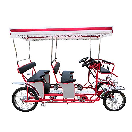 Beach Surrey Company Double Bench Surrey Bike Red
