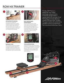 Life Fitness Row HX Trainer Natural Wood