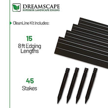 Dreamscape Cleanline Aluminum Edging Black Anodized 3/16"W x 5.5"H x 8'L