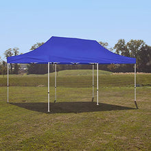 Vispronet 10x20 Pop Up Canopy Tent – Durable Aluminum Frame with Water-Resistant Polyester Fabric Top – Sturdy Wheeled Canopy Bag and Stake Kit Included (Blue)