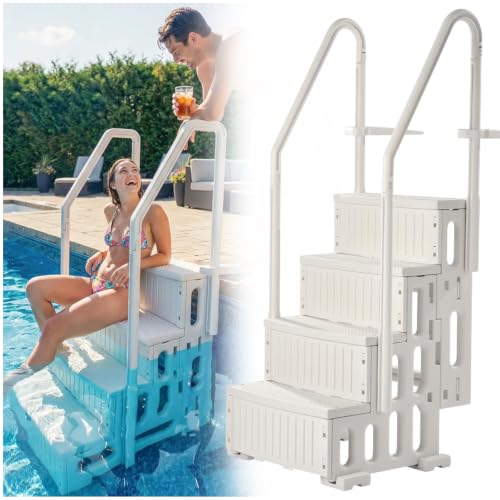 4-Step Pool Ladder Above Ground for 46-58 Inch Pools