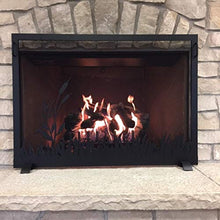 Design Specialties Fireplace Screen Pond Design (Textured Black, Large)