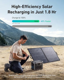 Anker SOLIX C1000 Portable Power Station and 200W Bifacial Panel, 1,056Wh