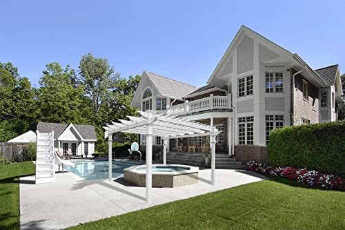 Vita New England Arbors Regency 12' x 12' Vinyl Pergola White