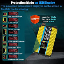 6000W Off-Grid Solar Panel Kit with 50A Charge Controller & Dual LCD Displays for RVs, Boats, and Emergency Backup Power(Yellow)