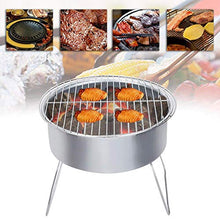 CGTENBS Round Grill Wok, Accessory Barbecue Tools for Cooking Vegetables, Shrimp, Meat, Outdoor Camping Cookware