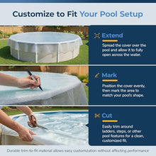 Blue Wave 30-ft Round Solar Pool Cover 12-Mil Clear – Solar Cover for Above Ground Pool, Thermal Bubble Blanket for Heat Retention & Reduced Evaporation
