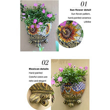 WLBHWL Mosaic Ceramics Wall Planter,Wall Hanging Planter Flower Pots for Fence Planters, Wall Planter That are Easy to Hang,Sun-Resistant,Wall Planters for Outdoor Plants Corridor Planters