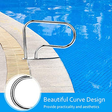 BSNANCA Pool Handrail Pool Safety Handrail with Quick Mount Base, Pool Railing, Swimming Pool Hand Rail,Easy Mount Hand Grab Rail/Thickness: 1.5Mm ()