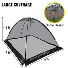 Pond Cover Dome Garden Pond Net Mesh Dome Pond Net Covers with Zipper Wind Rope Nylon Pond Netting for Pond Pool Garden (Color : Black Size : 9x12FT)