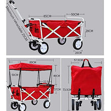 Lortix Heavy-Duty Folding Garden Trolley 4-Wheel Multifunctional Shopping Cart for Outdoor Camping & Fishing 150Kg Capacity Portable Khaki Pull Wagon