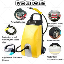 High Pressure Steam Washer Jet Washer, Power Wash with Accessories, for Patio and Car, Portable Heavy-Duty Steam Cleaner for Cleaning Drives, Vehicles, Garden Blue