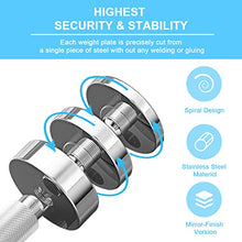 Balelinko Adjustable Chrome Dumbbell 55-85 lbs, Single