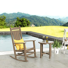 WestinTrends Malibu 3-Piece Set Outdoor/Patio Rocking Chairs with a Side Table (2 Seater), Weathered Wood