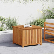 UUGRANDTO Garden Storage Box Natural Wood Solid Acacia Wood 29.5x29.5x22.8 in Outdoor Furniture Storage Boxes