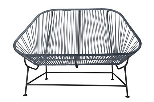 Innit Inlove Loveseat Grey Weave on White Frame