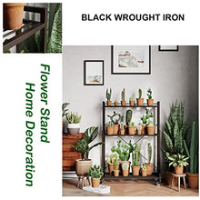 ZOCWJK Plant standMetal Plant Stand Shelves 3 Tier | High Low Tiered Flower Pot Rack for Indoor Plant Storage, Outdoor Plant Rack, Patio Garden Planter Rack,
