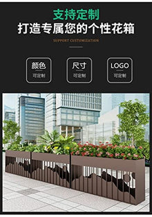 cold moon Customized Outdoor Stainless Steel Tree Pot Flower Box Flower Trough Flower Stand Sales Department Flower Pot guardrail Flower Bed Commercial Street Planting Box (Three-Piece Set)