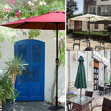 USZWBY Outdoor Table Umbrella,Garden Parasol Umbrella 2.7 M,Red,Dark Green,Beige,Khaki,Brown,Round,Sun Protection,for Swimming Pools,Beaches,Outdoor Cafes,Sun Shade for Outdoor (Brown 2.7M)