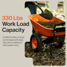 SuperHandy Electric Wheelbarrow Utility Cart, 24V, 330 lb, Power Wagon