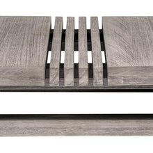 Armen Living Vivid Outdoor Patio Coffee Table in Gray Eucalyptus Wood