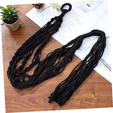 4 pcs Holders for Ceiling Rope Macrame Wall Outdoor Flower Garden Black W Decorations Decorative Hangers Bohemian Pot Holder Hanger Plant Planter Indoor Decor Planters Baskets (As Shownx4pcs