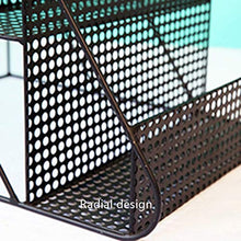Rack Creative Wrought Iron Mobile Office Flower Stand Simple Living Room Floor Newspaper Rack (Color : Black Size : 35.5 47.5 72CM)