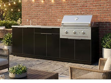 NewAge Products Classic Series 5PC Aluminum Black Modular Outdoor Kitchen Set with 33" Performance Grill NG - 24"D x 97"W x 48.5"H