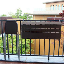 ZGLINMZ Foldable Balcony Table Adjustable Outdoor Railing Table Space-Saving Patio Desk Lightweight Hanging Bistro Table for Deck Compact Balcony Furniture Ideal for Small Spaces