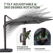 MPL Shade 9' X 12' Cantilever Patio Outdoor Umbrella with Base Included